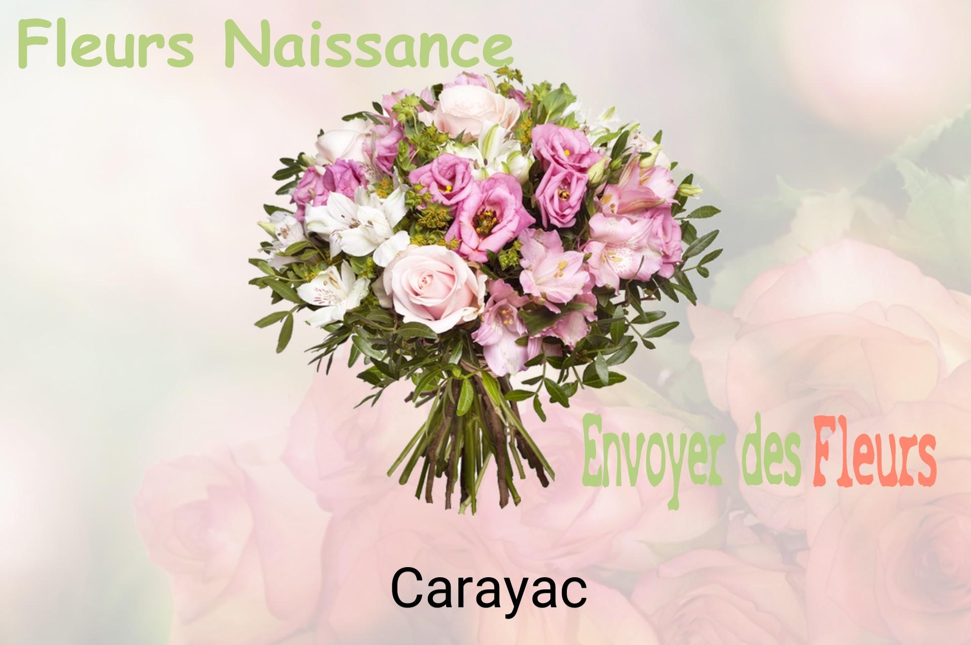 Bouquet de fleurs de naissance livré à Carayac